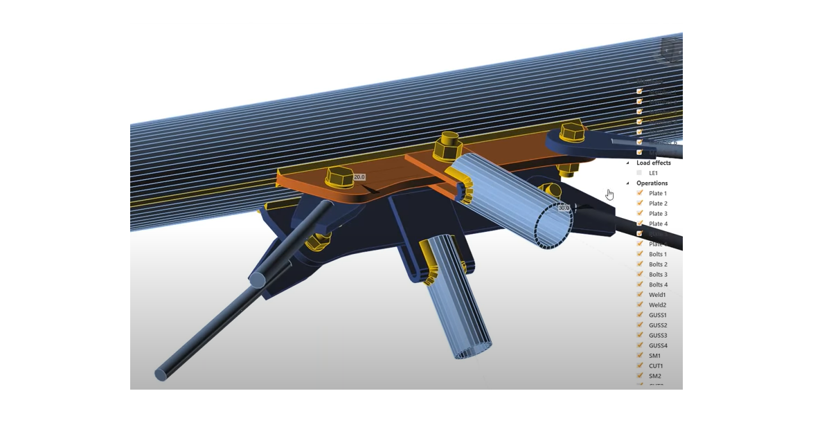 Creating an Ushaped clip connection IDEA StatiCa